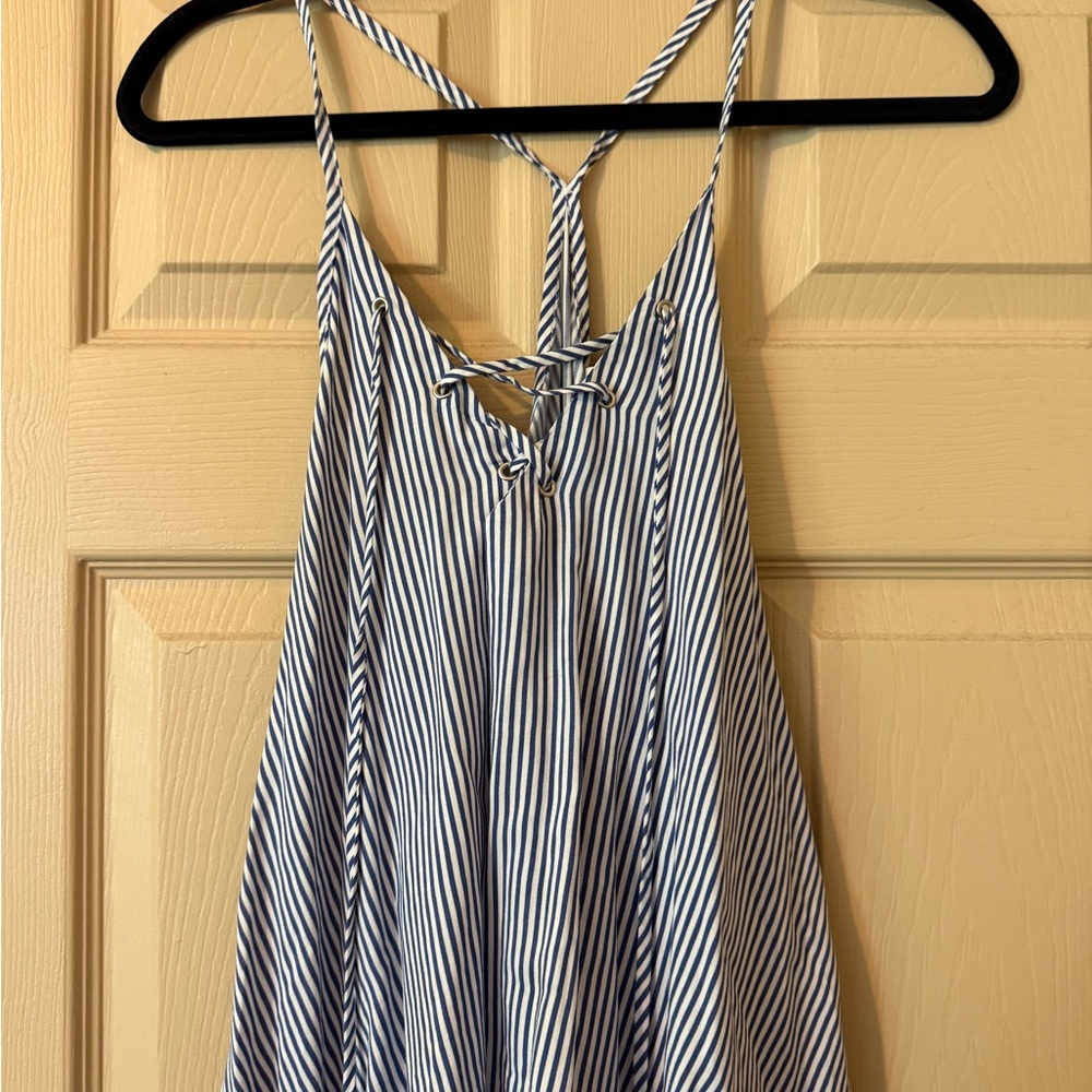 Windsor White and Blue Backless Camisole